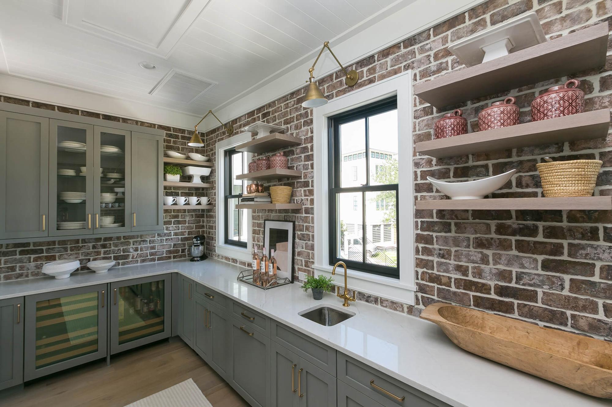 thin brick for kitchen backsplash